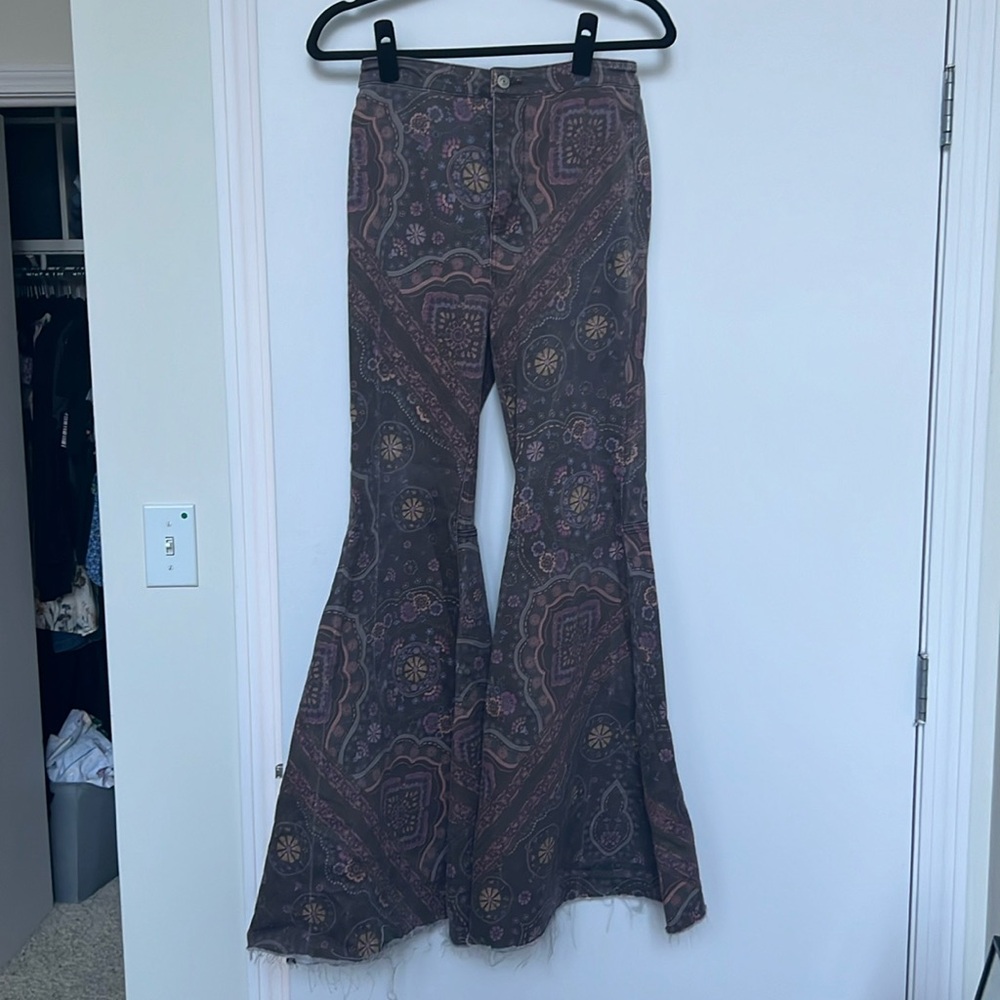 We the free flare patterned pants